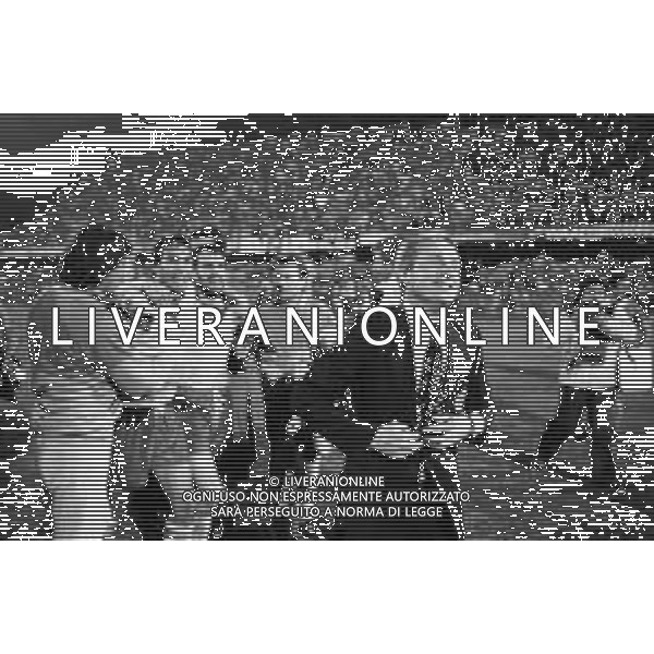 NEG- RETROSPETTIVA GIOVANNI TRAPATTONI ALLENATORE JUVENTUS NELLA FOTO ESULTANZA DI GIOVANNI TRAPATTONI A FINE GARA con Marco Tardelli e Antonio Cabrini - Finale Coppa delle Coppe Juventus - Porto a Basilea 16 Maggio 1984 AG ALDO LIVERANI SAS