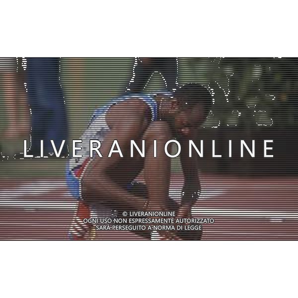 DIAP-RETROSPETTIVA EDWIN MOSES ATLETA NELLA FOTO EDWIN MOSES A ROMA AI MONIALI DI ATLETICA NELL\'ANNO 1987 AG ALDO LIVERANI SAS
