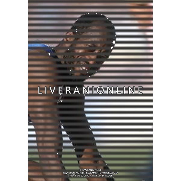 DIAP-RETROSPETTIVA EDWIN MOSES ATLETA NELLA FOTO EDWIN MOSES A ROMA AI MONIALI DI ATLETICA NELL\'ANNO 1987 AG ALDO LIVERANI SAS