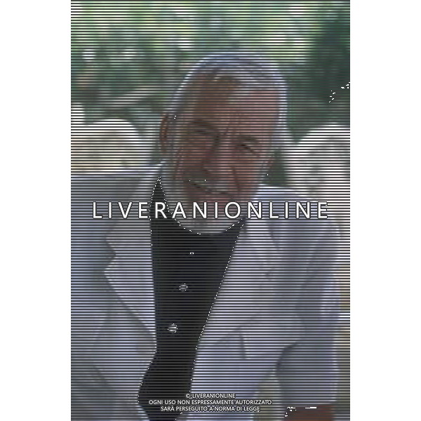 DIAP-RETROSPETTIVA JOHN HUSTON ATTORE NELLA FOTO JOHN HUSTON A CANNES NELL\'ANNO 1980 FOTO ENRICO LIVERANI-AG ALDO LIVERANI SAS