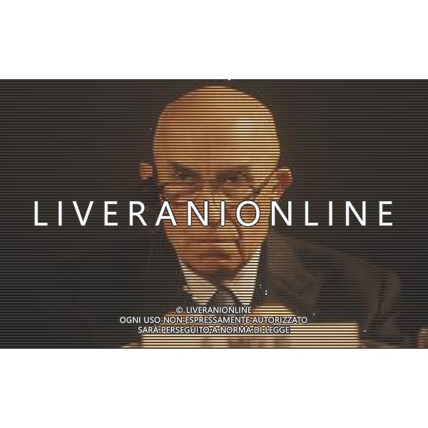 DIAP-RETROSPETTIVA GIANFRANCO MIGLIO POLITICO NELLA FOTO GIANFRANCO MIGLIO NELL\'ANNO 1988 AG ALDO LIVERANI SAS