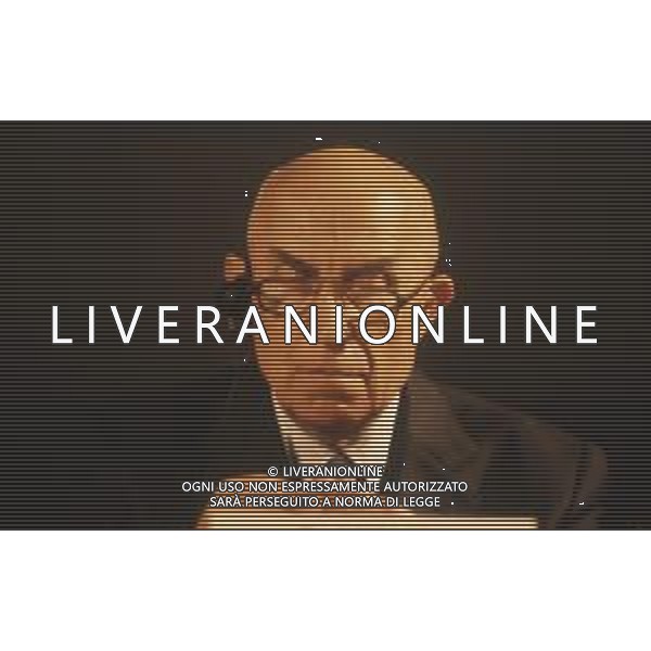 DIAP-RETROSPETTIVA GIANFRANCO MIGLIO POLITICO NELLA FOTO GIANFRANCO MIGLIO NELL\'ANNO 1988 AG ALDO LIVERANI SAS