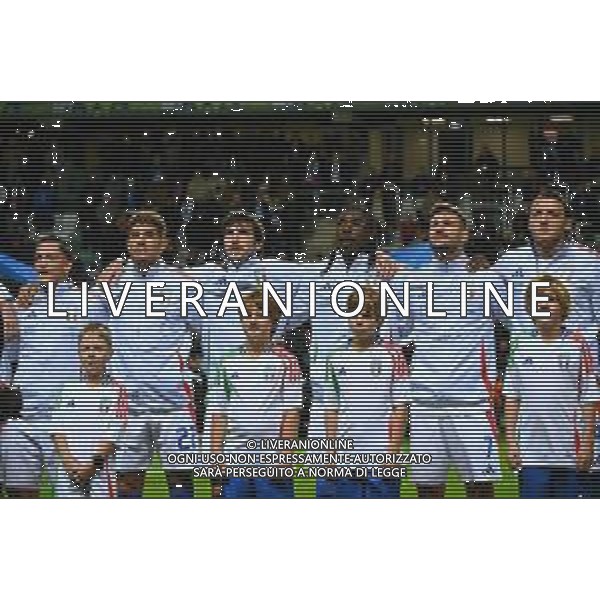 TVPG Estonia vs Italia nella foto Italia durante l\'Inno 11-10-2025 A. Le Coq Arena, Tallinn (EST) - European Qualifiers - FIFA World Cup 2026 Matchday 7 ©TVPG Pasquale Golia - AGENZIA ALDO LIVERANI SAS