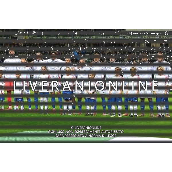 TVPG Estonia vs Italia nella foto Italia durante l\'inno 11-10-2025 A. Le Coq Arena, Tallinn (EST) - European Qualifiers - FIFA World Cup 2026 Matchday 71 ©TVPG Pasquale Golia - AGENZIA ALDO LIVERANI SAS
