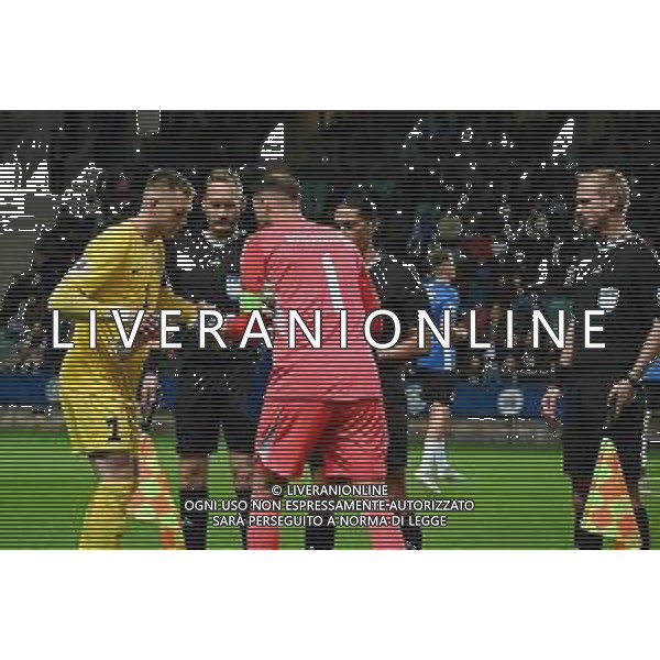TVPG Estonia vs Italia nella foto saluto capitani - Gianluigi Donnarumma 11-10-2025 A. Le Coq Arena, Tallinn (EST) - European Qualifiers - FIFA World Cup 2026 Matchday 7 ©TVPG Pasquale Golia - AGENZIA ALDO LIVERANI SAS