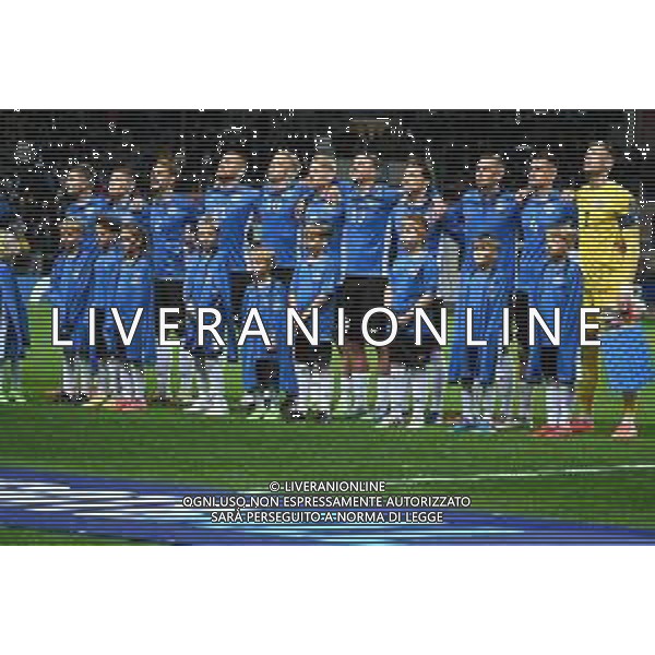 TVPG Estonia vs Italia nella foto Estonia durante l\'Inno 11-10-2025 A. Le Coq Arena, Tallinn (EST) - European Qualifiers - FIFA World Cup 2026 Matchday 7 ©TVPG Pasquale Golia - AGENZIA ALDO LIVERANI SAS