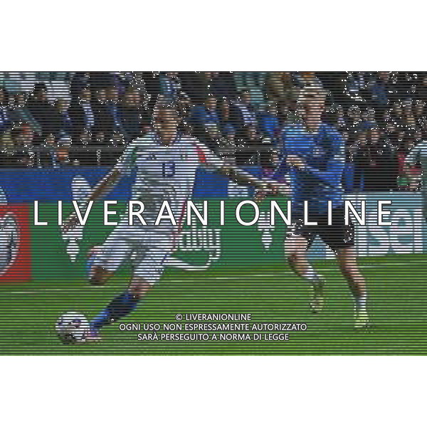 TVPG Estonia vs Italia nella foto Riccardo Calafiori (Italia) 11-10-2025 A. Le Coq Arena, Tallinn (EST) - European Qualifiers - FIFA World Cup 2026 Matchday 7 ©TVPG Pasquale Golia - AGENZIA ALDO LIVERANI SAS