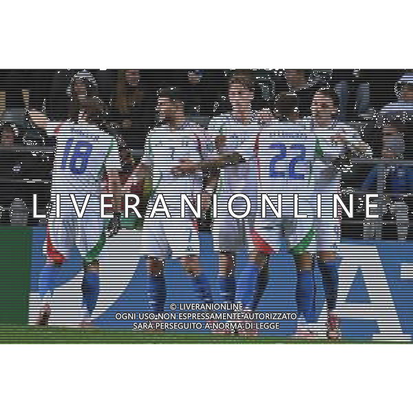 TVPG Estonia vs Italia nella foto Esultanza secondo goal Italia Mateo Retegui 11-10-2025 A. Le Coq Arena, Tallinn (EST) - European Qualifiers - FIFA World Cup 2026 Matchday 7 ©TVPG Pasquale Golia - AGENZIA ALDO LIVERANI SAS