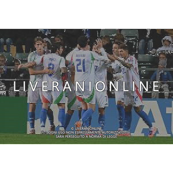 TVPG Estonia vs Italia nella foto Esultanza secondo goal Italia Mateo Retegui 11-10-2025 A. Le Coq Arena, Tallinn (EST) - European Qualifiers - FIFA World Cup 2026 Matchday 7 ©TVPG Pasquale Golia - AGENZIA ALDO LIVERANI SAS