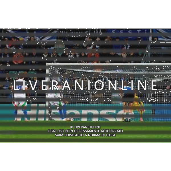 TVEM October 11, 2025 Tallinn, Estonia - Estonia vs Italy - European Qualifiers FIFA World Cup 2026 Matchday 7 - A. Le Coq Arena. In the pic: Mateo Retegui of Italy penalty ©TVEM Emmanuele Mastrodonato - AGENZIA ALDO LIVERANI SAS