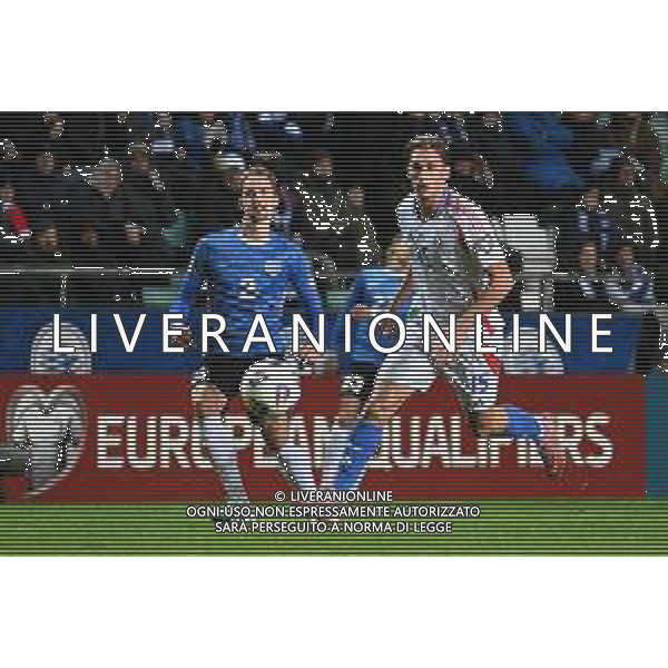 TVPG Estonia vs Italia nella foto Francesco Pio Esposito (Italia) 11-10-2025 A. Le Coq Arena, Tallinn (EST) - European Qualifiers - FIFA World Cup 2026 Matchday 7 ©TVPG Emmanuele Mastrodonato - AGENZIA ALDO LIVERANI SAS