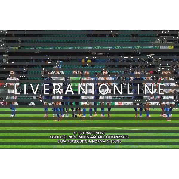 TVEM October 11, 2025 Tallinn, Estonia - Estonia vs Italy - European Qualifiers FIFA World Cup 2026 Matchday 7 - A. Le Coq Arena. In the pic: the Italy players applauds fans ©TVEM Emmanuele Mastrodonato - AGENZIA ALDO LIVERANI SAS