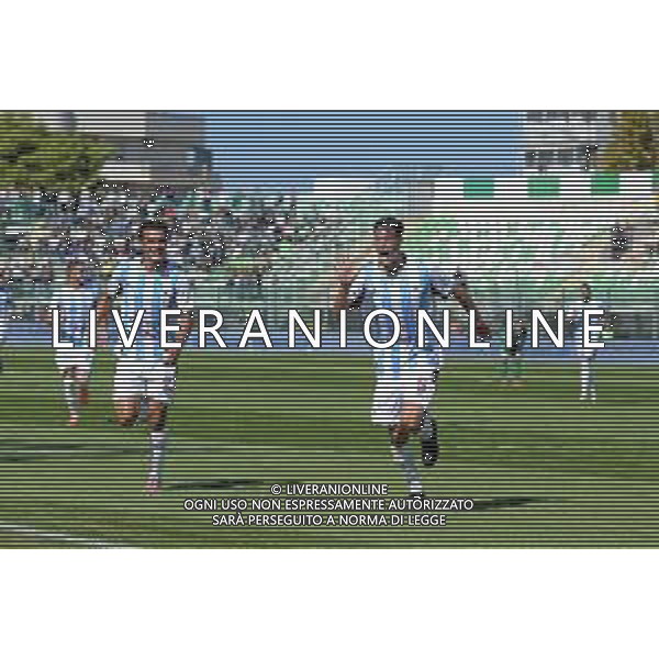 12 10 2025 - Monopoli. Stadio Vito Simone Veneziani. Serie C. Monopoli-Salernitana Nella foto esultanza di Galo Capomaggio dopo gol 0-1 Foto Giuseppe Cuozzo/Agenzia Liverani- AGENZIA ALDO LIVERANI SAS
