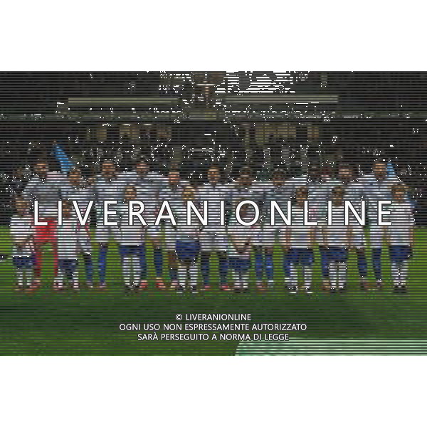 TVEM October 11, 2025 Tallinn, Estonia - Estonia vs Italy - European Qualifiers FIFA World Cup 2026 Matchday 7 - A. Le Coq Arena. In the pic: Players of Italy line up during the National Anthems - formazione italiana schierata durante l’inno nazionale ©TVEM Emmanuele Mastrodonato - AGENZIA ALDO LIVERANI SAS