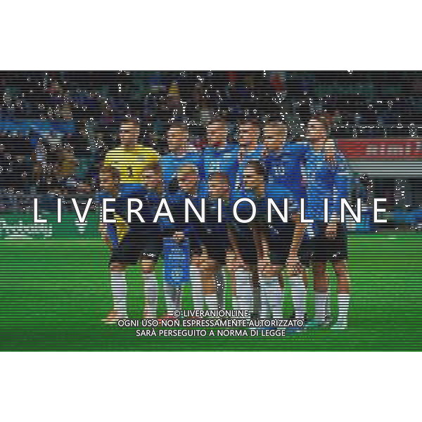 TVEM October 11, 2025 Tallinn, Estonia - Estonia vs Italy - European Qualifiers FIFA World Cup 2026 Matchday 7 - A. Le Coq Arena. In the pic: Estonia team line up - formazione estonia ©TVEM Emmanuele Mastrodonato - AGENZIA ALDO LIVERANI SAS