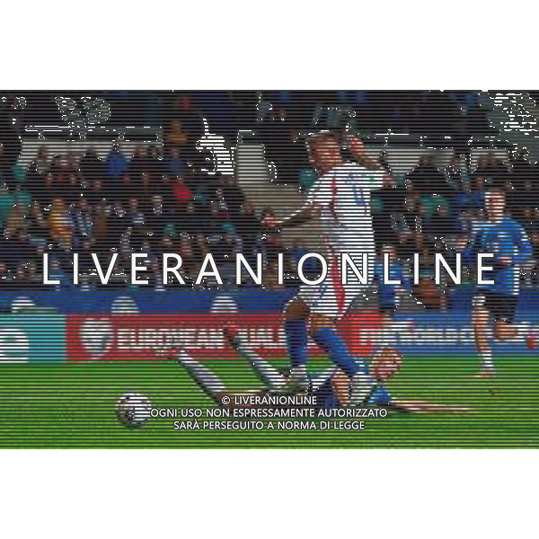 TVEM October 11, 2025 Tallinn, Estonia - Estonia vs Italy - European Qualifiers FIFA World Cup 2026 Matchday 7 - A. Le Coq Arena. In the pic: Leonardo Spinazzola of Italy in action against Rasmus Peetson of Estonia ©TVEM Emmanuele Mastrodonato - AGENZIA ALDO LIVERANI SAS