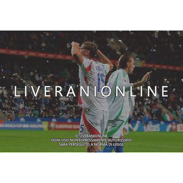 TVEM October 11, 2025 Tallinn, Estonia - Estonia vs Italy - European Qualifiers FIFA World Cup 2026 Matchday 7 - A. Le Coq Arena. In the pic: Francesco Pio Esposito of Italy celebrates after scoring a goal ©TVEM Emmanuele Mastrodonato - AGENZIA ALDO LIVERANI SAS