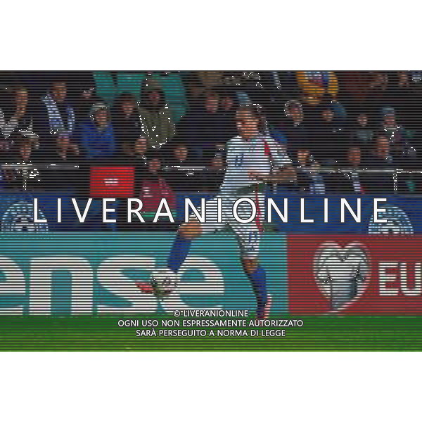 TVEM October 11, 2025 Tallinn, Estonia - Estonia vs Italy - European Qualifiers FIFA World Cup 2026 Matchday 7 - A. Le Coq Arena. In the pic: Riccardo Calafiori of Italy ©TVEM Emmanuele Mastrodonato - AGENZIA ALDO LIVERANI SAS