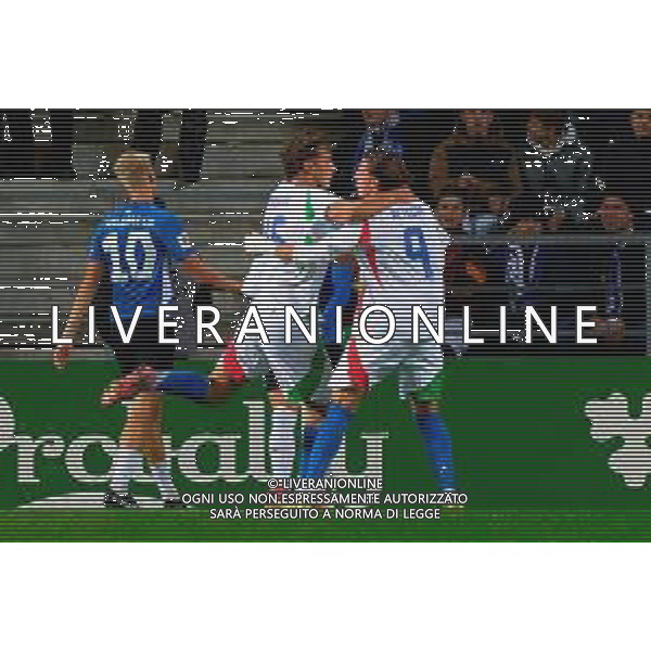 TVEM October 11, 2025 Tallinn, Estonia - Estonia vs Italy - European Qualifiers FIFA World Cup 2026 Matchday 7 - A. Le Coq Arena. In the pic: Mateo Retegui of Italy celebrates after scoring a goal with francesco Pio Esposito of Italy ©TVEM Emmanuele Mastrodonato - AGENZIA ALDO LIVERANI SAS