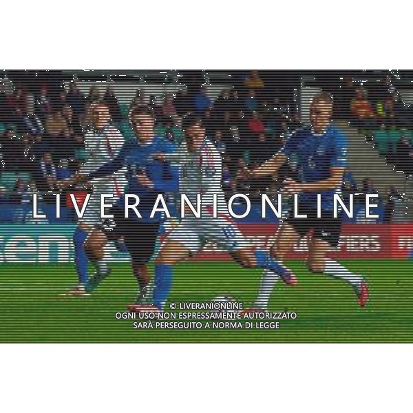 TVEM October 11, 2025 Tallinn, Estonia - Estonia vs Italy - European Qualifiers FIFA World Cup 2026 Matchday 7 - A. Le Coq Arena. In the pic: Giacomo Raspadori of Italy in action against Maksim Paskotsi of Estonia ©TVEM Emmanuele Mastrodonato - AGENZIA ALDO LIVERANI SAS