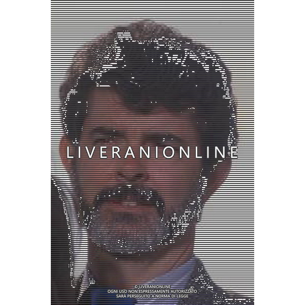DIAP-RETROSPETTIVA GEORGE LUCAS REGSTA NELLA FOTO GEORGE LUCAS A CANNES NELL\'ANNO 1988 AG ALDO LIVERANI SAS