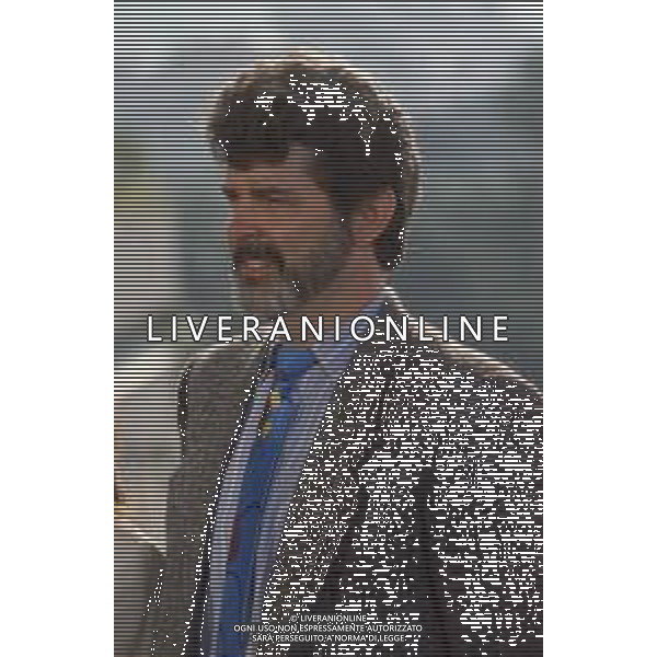 DIAP-RETROSPETTIVA GEORGE LUCAS REGSTA NELLA FOTO GEORGE LUCAS A CANNES NELL\'ANNO 1988 AG ALDO LIVERANI SAS