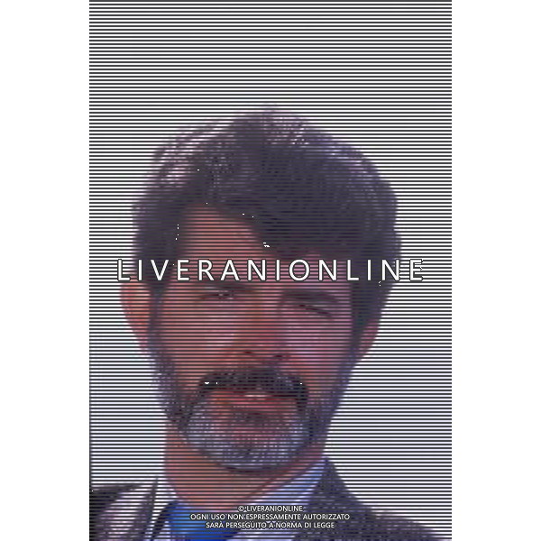 DIAP-RETROSPETTIVA GEORGE LUCAS REGSTA NELLA FOTO GEORGE LUCAS A CANNES NELL\'ANNO 1988 AG ALDO LIVERANI SAS