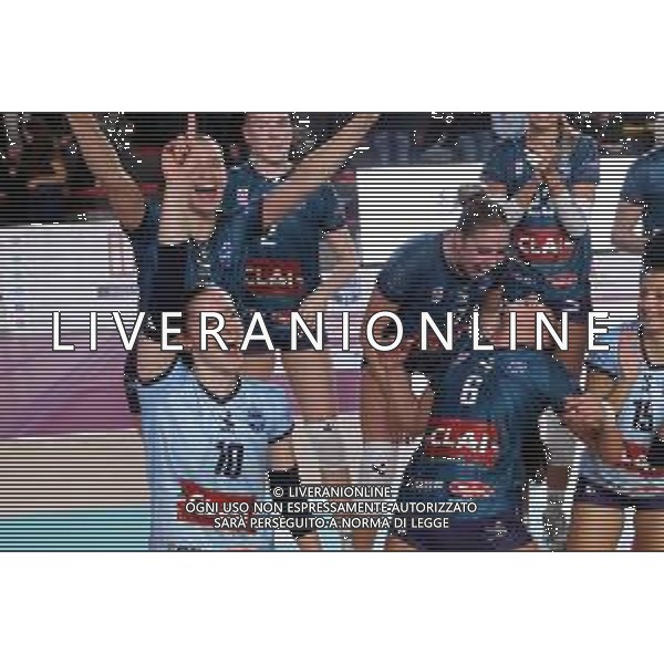 IMOLA 10 10 2025 CLAI IMOLA PALLAVOLO-TRASPORTI BRESSAN OFFANENGO SERIE A2 NELLA FOTO CLAI IMOLA DOPO LA PARTITA ARIANNA GAMBINI ©SANNA - AGENZIA ALDO LIVERANI SAS