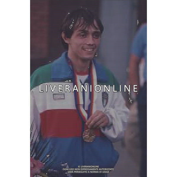 DIAP-RETROSPETTIVA VINCENZO MAENZA LOTTATORE NELLA FOTO VINCENZO MAENZA ALLE OLIMPIADI DI SEUL NELL\'ANNO 1988 AG ALDO LIVERANI SAS