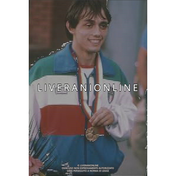DIAP-RETROSPETTIVA VINCENZO MAENZA LOTTATORE NELLA FOTO VINCENZO MAENZA ALLE OLIMPIADI DI SEUL NELL\'ANNO 1988 AG ALDO LIVERANI SAS
