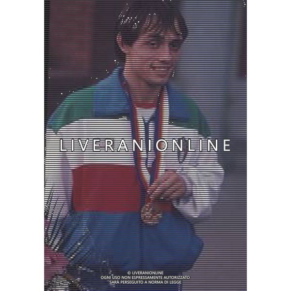 DIAP-RETROSPETTIVA VINCENZO MAENZA LOTTATORE NELLA FOTO VINCENZO MAENZA ALLE OLIMPIADI DI SEUL NELL\'ANNO 1988 AG ALDO LIVERANI SAS