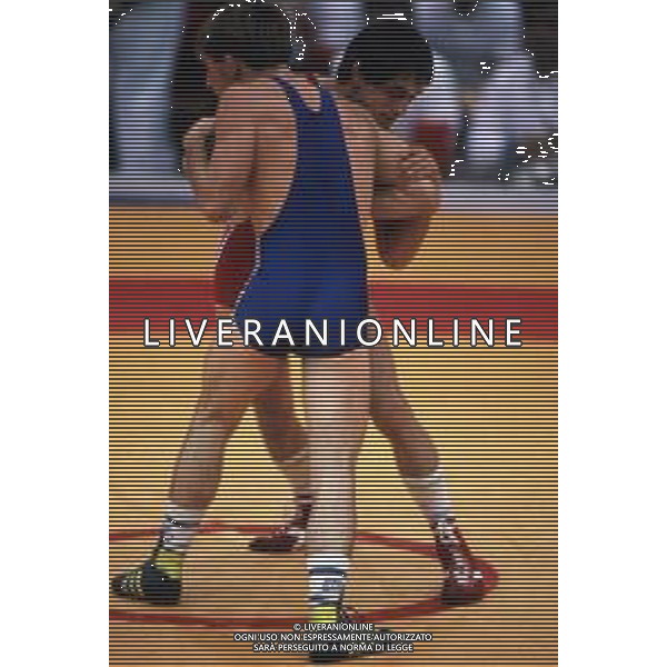 DIAP-RETROSPETTIVA VINCENZO MAENZA LOTTATORE NELLA FOTO VINCENZO MAENZA ALLE OLIMPIADI DI SEUL NELL\'ANNO 1988 AG ALDO LIVERANI SAS