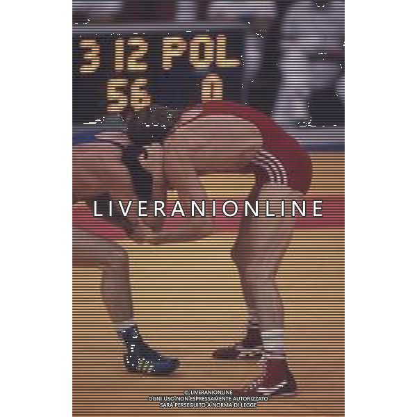 DIAP-RETROSPETTIVA VINCENZO MAENZA LOTTATORE NELLA FOTO VINCENZO MAENZA ALLE OLIMPIADI DI SEUL NELL\'ANNO 1988 AG ALDO LIVERANI SAS