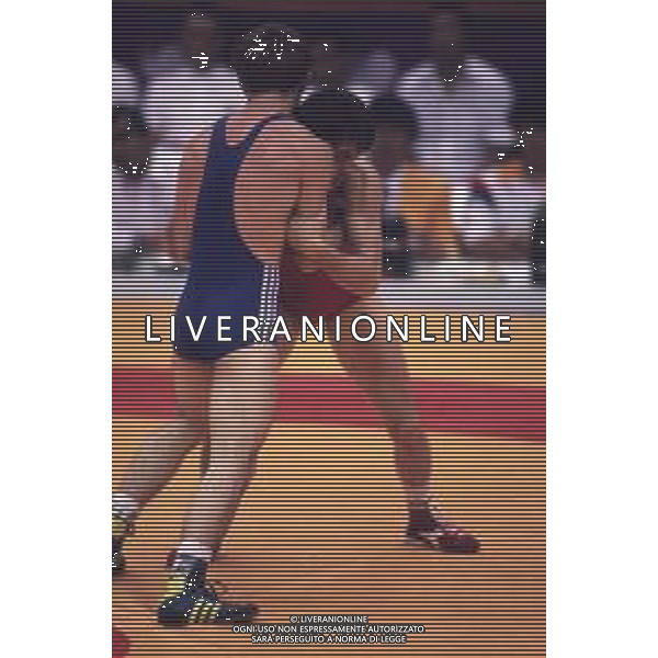 DIAP-RETROSPETTIVA VINCENZO MAENZA LOTTATORE NELLA FOTO VINCENZO MAENZA ALLE OLIMPIADI DI SEUL NELL\'ANNO 1988 AG ALDO LIVERANI SAS