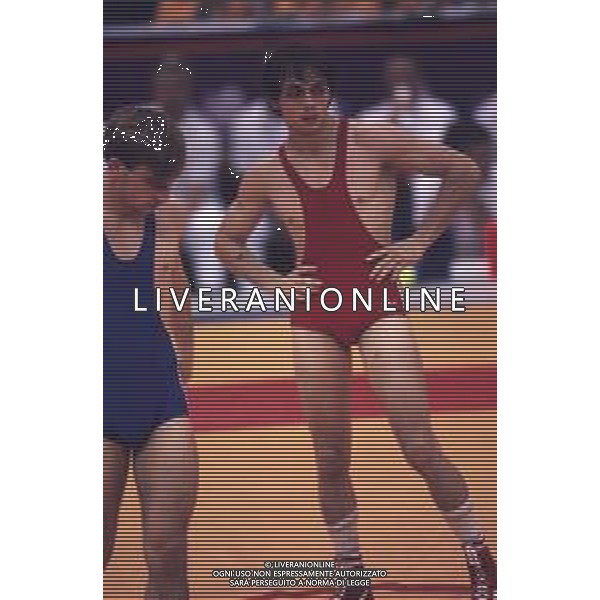 DIAP-RETROSPETTIVA VINCENZO MAENZA LOTTATORE NELLA FOTO VINCENZO MAENZA ALLE OLIMPIADI DI SEUL NELL\'ANNO 1988 AG ALDO LIVERANI SAS
