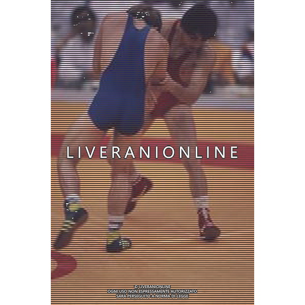 DIAP-RETROSPETTIVA VINCENZO MAENZA LOTTATORE NELLA FOTO VINCENZO MAENZA ALLE OLIMPIADI DI SEUL NELL\'ANNO 1988 AG ALDO LIVERANI SAS