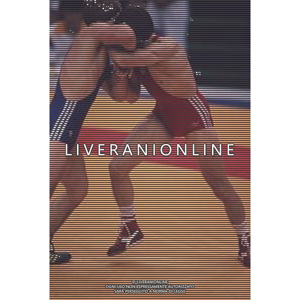 DIAP-RETROSPETTIVA VINCENZO MAENZA LOTTATORE NELLA FOTO VINCENZO MAENZA ALLE OLIMPIADI DI SEUL NELL\'ANNO 1988 AG ALDO LIVERANI SAS