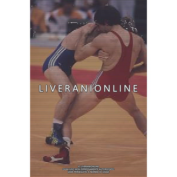 DIAP-RETROSPETTIVA VINCENZO MAENZA LOTTATORE NELLA FOTO VINCENZO MAENZA ALLE OLIMPIADI DI SEUL NELL\'ANNO 1988 AG ALDO LIVERANI SAS