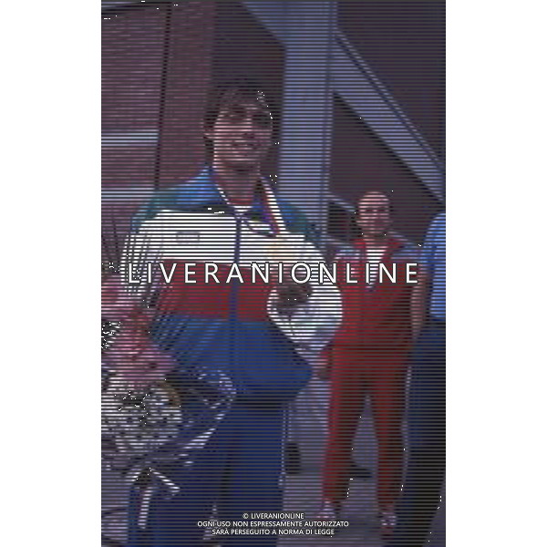 DIAP-RETROSPETTIVA VINCENZO MAENZA LOTTATORE NELLA FOTO VINCENZO MAENZA ALLE OLIMPIADI DI SEUL NELL\'ANNO 1988 AG ALDO LIVERANI SAS