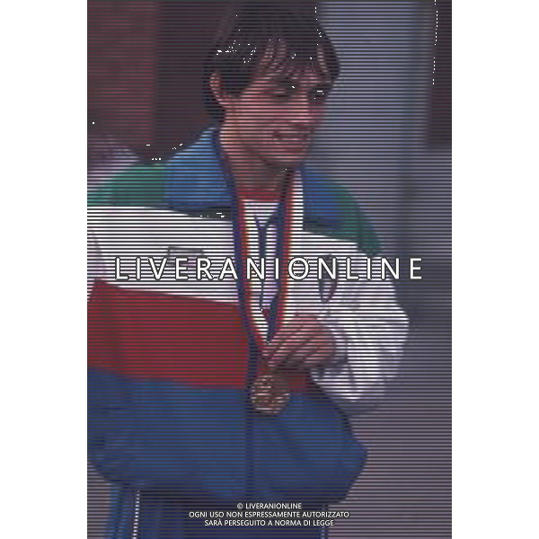 DIAP-RETROSPETTIVA VINCENZO MAENZA LOTTATORE NELLA FOTO VINCENZO MAENZA ALLE OLIMPIADI DI SEUL NELL\'ANNO 1988 AG ALDO LIVERANI SAS