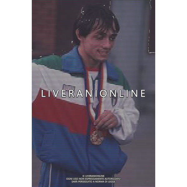 DIAP-RETROSPETTIVA VINCENZO MAENZA LOTTATORE NELLA FOTO VINCENZO MAENZA ALLE OLIMPIADI DI SEUL NELL\'ANNO 1988 AG ALDO LIVERANI SAS