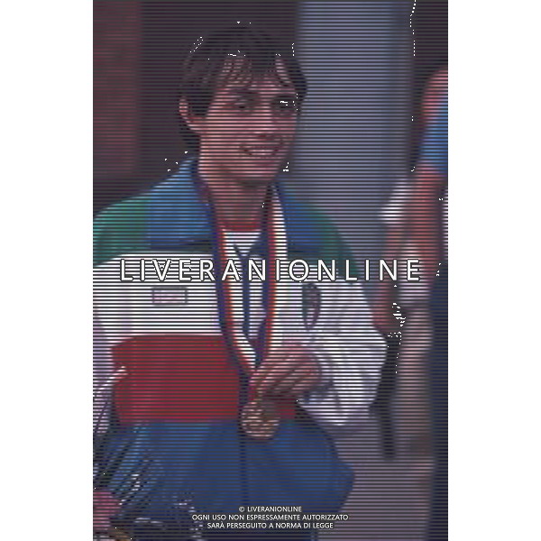 DIAP-RETROSPETTIVA VINCENZO MAENZA LOTTATORE NELLA FOTO VINCENZO MAENZA ALLE OLIMPIADI DI SEUL NELL\'ANNO 1988 AG ALDO LIVERANI SAS