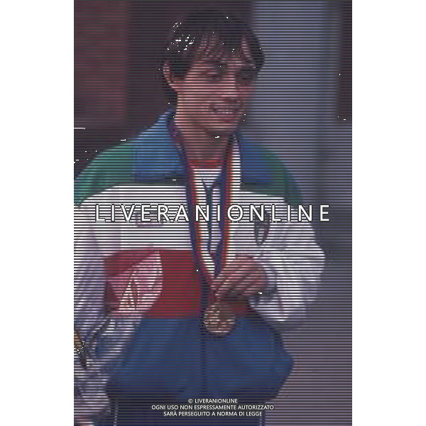 DIAP-RETROSPETTIVA VINCENZO MAENZA LOTTATORE NELLA FOTO VINCENZO MAENZA ALLE OLIMPIADI DI SEUL NELL\'ANNO 1988 AG ALDO LIVERANI SAS