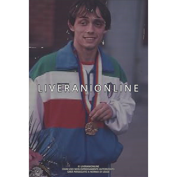DIAP-RETROSPETTIVA VINCENZO MAENZA LOTTATORE NELLA FOTO VINCENZO MAENZA ALLE OLIMPIADI DI SEUL NELL\'ANNO 1988 AG ALDO LIVERANI SAS