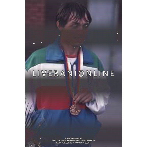 DIAP-RETROSPETTIVA VINCENZO MAENZA LOTTATORE NELLA FOTO VINCENZO MAENZA ALLE OLIMPIADI DI SEUL NELL\'ANNO 1988 AG ALDO LIVERANI SAS