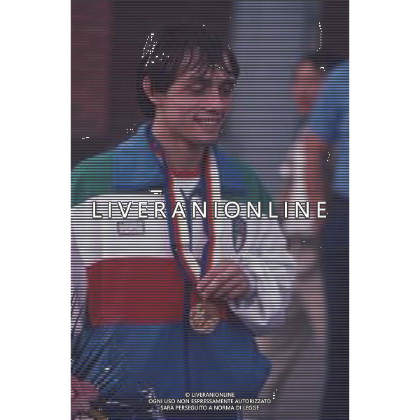 DIAP-RETROSPETTIVA VINCENZO MAENZA LOTTATORE NELLA FOTO VINCENZO MAENZA ALLE OLIMPIADI DI SEUL NELL\'ANNO 1988 AG ALDO LIVERANI SAS