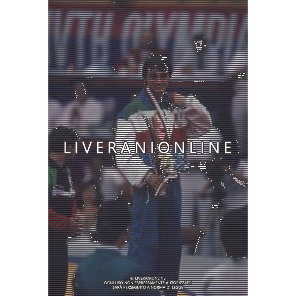 DIAP-RETROSPETTIVA VINCENZO MAENZA LOTTATORE NELLA FOTO VINCENZO MAENZA ALLE OLIMPIADI DI SEUL NELL\'ANNO 1988 AG ALDO LIVERANI SAS