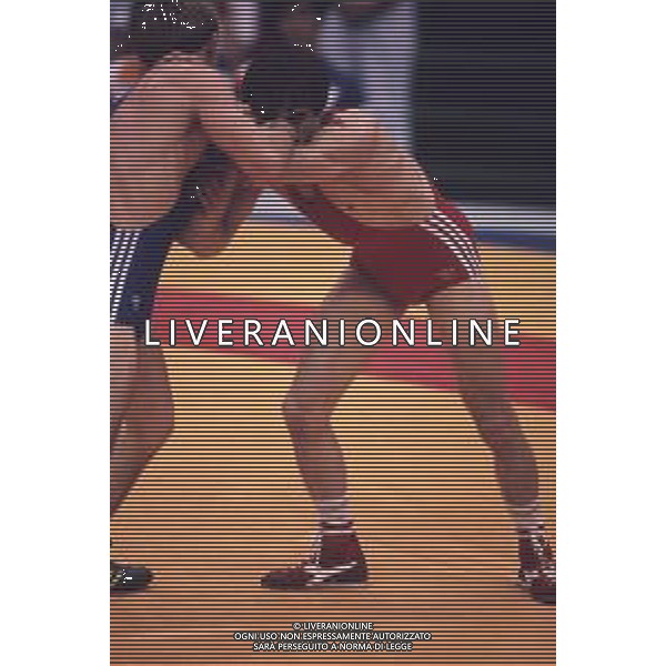 DIAP-RETROSPETTIVA VINCENZO MAENZA LOTTATORE NELLA FOTO VINCENZO MAENZA ALLE OLIMPIADI DI SEUL NELL\'ANNO 1988 AG ALDO LIVERANI SAS