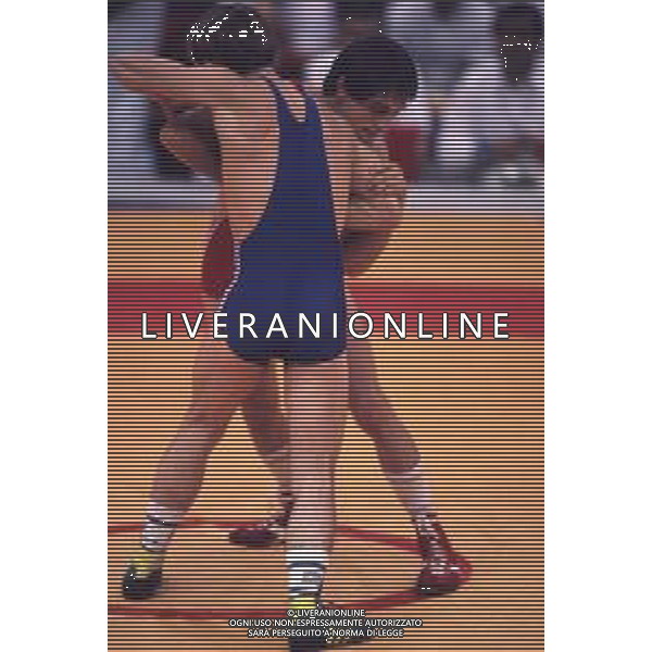 DIAP-RETROSPETTIVA VINCENZO MAENZA LOTTATORE NELLA FOTO VINCENZO MAENZA ALLE OLIMPIADI DI SEUL NELL\'ANNO 1988 AG ALDO LIVERANI SAS