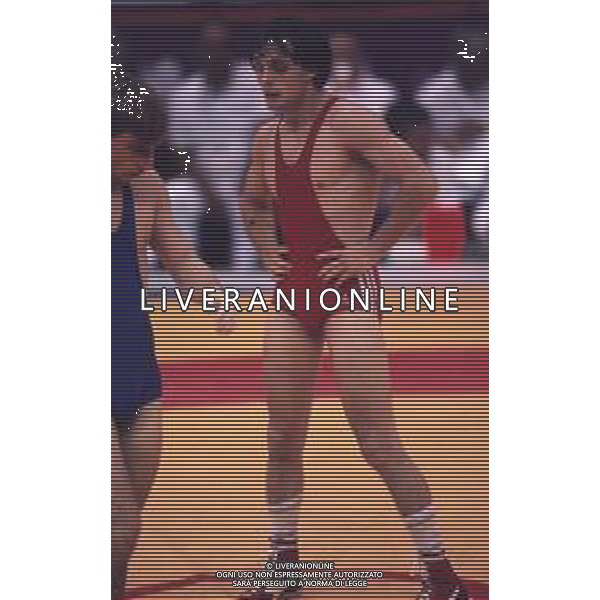 DIAP-RETROSPETTIVA VINCENZO MAENZA LOTTATORE NELLA FOTO VINCENZO MAENZA ALLE OLIMPIADI DI SEUL NELL\'ANNO 1988 AG ALDO LIVERANI SAS